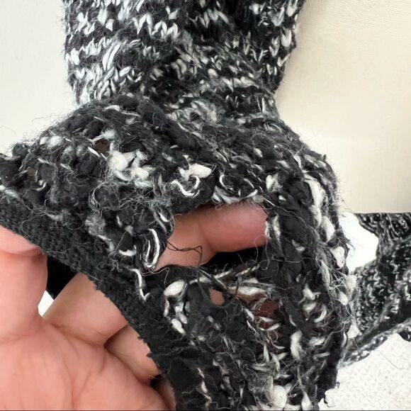 Free People Last Dance Duster cardigan black white S - Picture 9 of 12